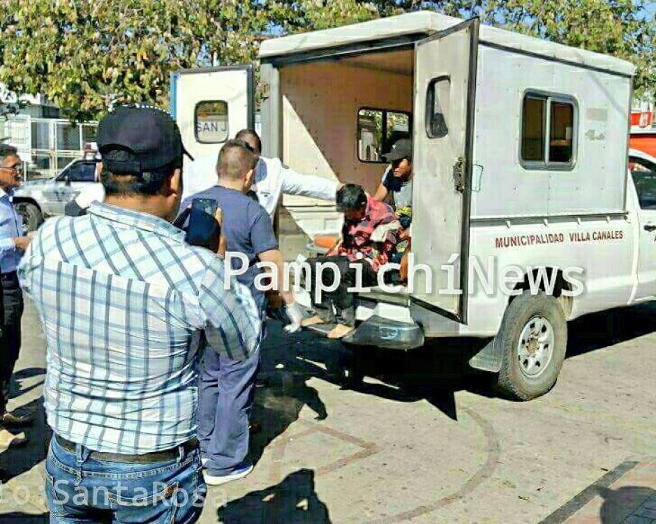 El hombre fue trasladado a la emergencia de Villa Canales para su tratamiento inmediato. (Foto: Pampichí News)