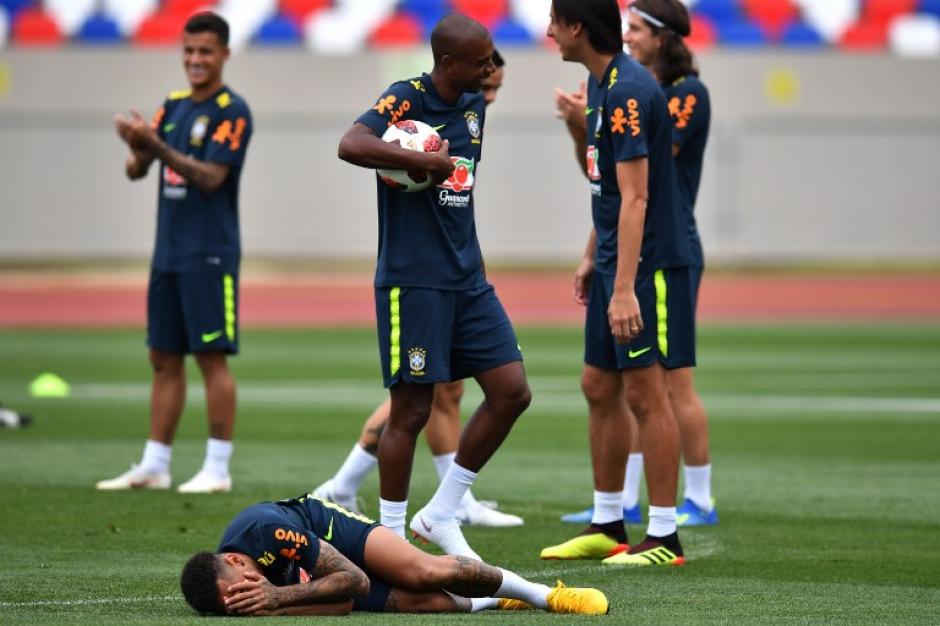 Neymar entrenó este miércoles de cara al juego contra Bélgica. (Foto: AFP)&nbsp;