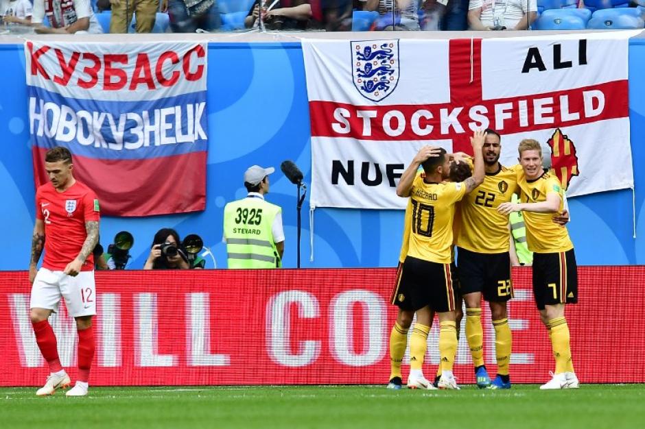 En un contragolpe perfecto los belgas lograron ponerse arriba. (Foto: AFP)&nbsp;