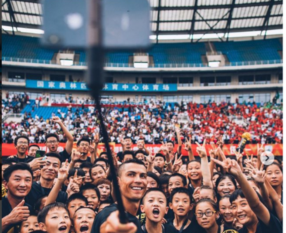 Cristiano Ronaldo, en China, sigue generando millones de dólares en ingresos. (Foto: Instagram)