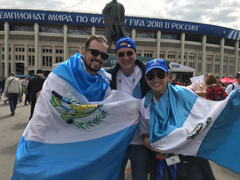 Varios guatemaltecos asistieron a la inauguración del Mundial de Rusia 2018. (Foto: Aldo Martínez/Enviado especial Soy502)&nbsp;