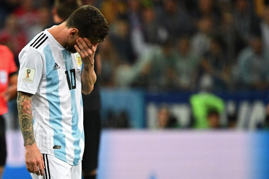 Argentina y Messi caen contra Croacia y rozan el ridículo. (Foto: AFP)