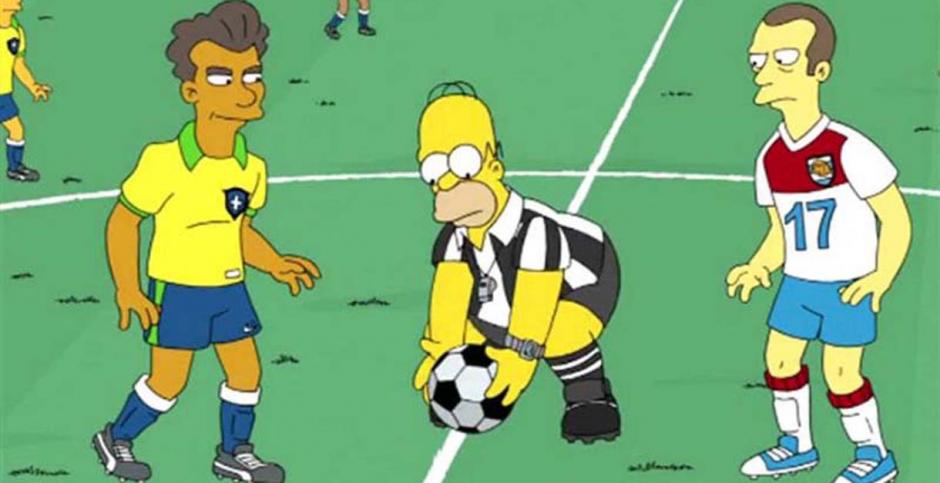 En 1997, la serie de la familia amarilla tiene un capítulo especial donde se disputa una final de fútbol. (Captura Video)