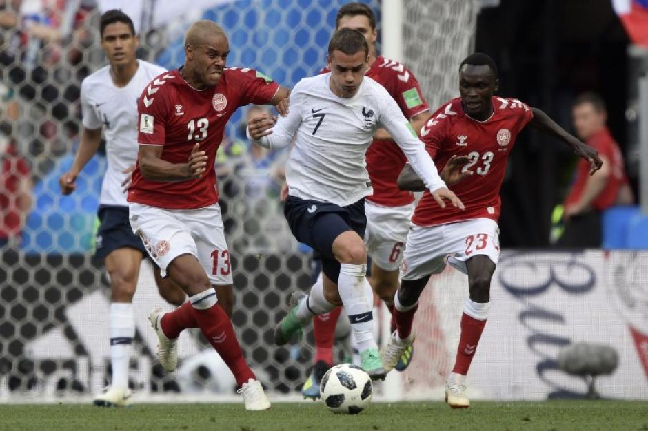 Francia y Dinamarca firmaron el empate 0-0 que benefició a ambas selecciones. (Foto: AFP)