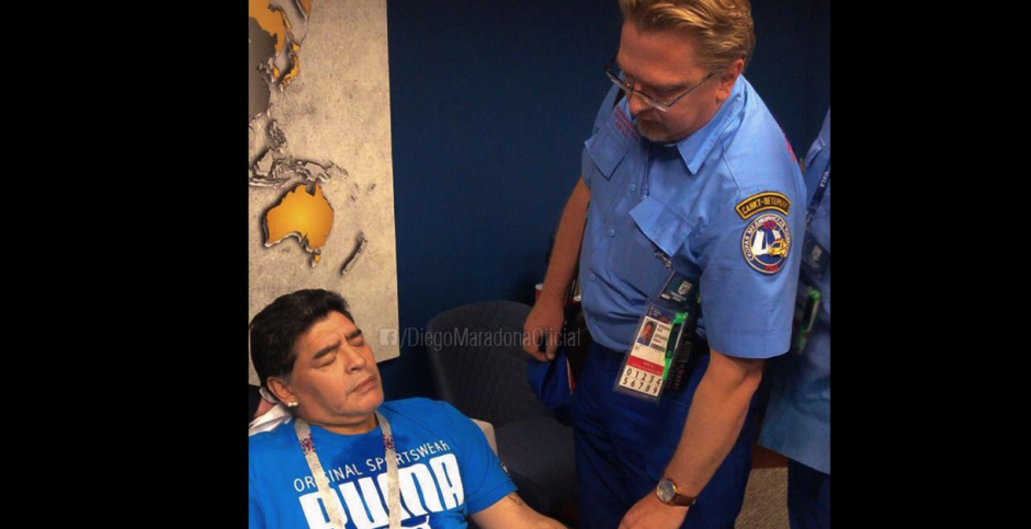 Maradona asegura que está bien, luego del susto en el estadio. (Foto: Facebook/Diego Maradona)&nbsp;