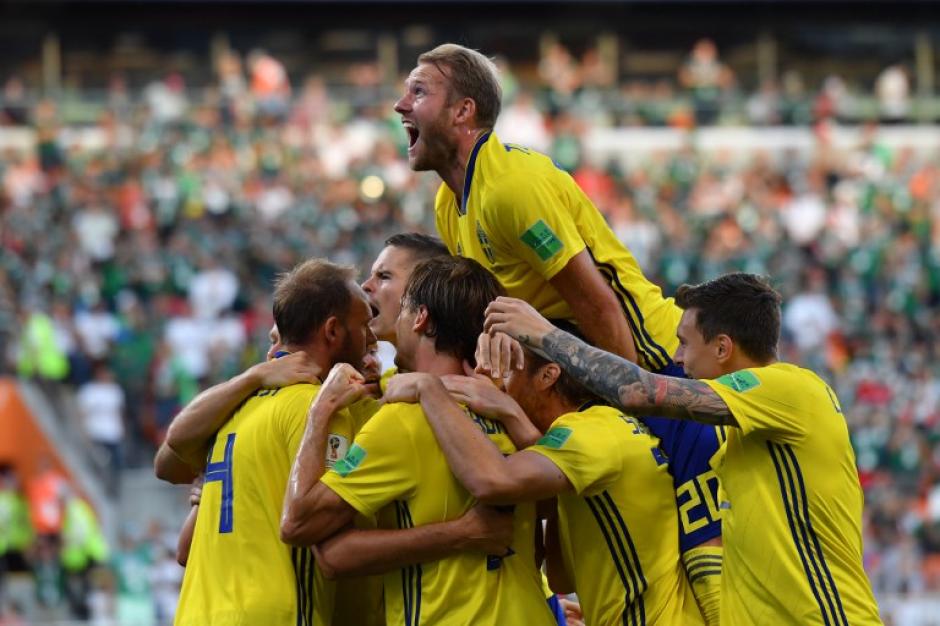 Suecia goleó 3-0 a México y avanza primero de grupo F. (Foto: AFP)