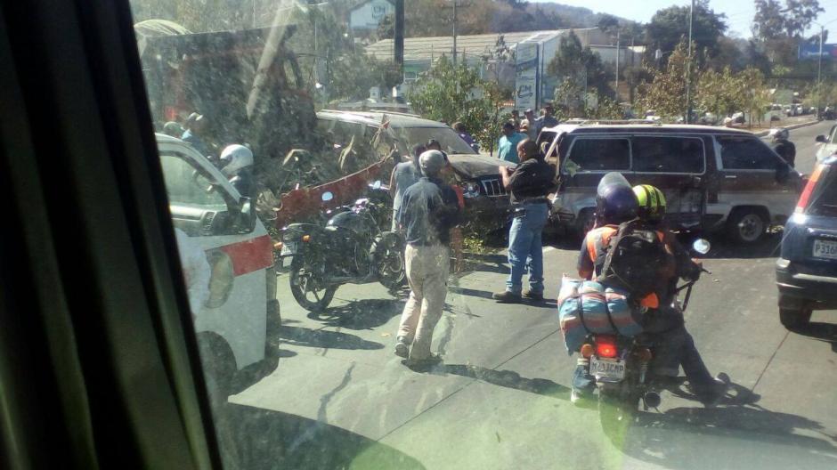 Una mujer resultó gravemente herida en un accidente de tránsito en la ruta Interamericana. (Foto: Bomberos Voluntarios)