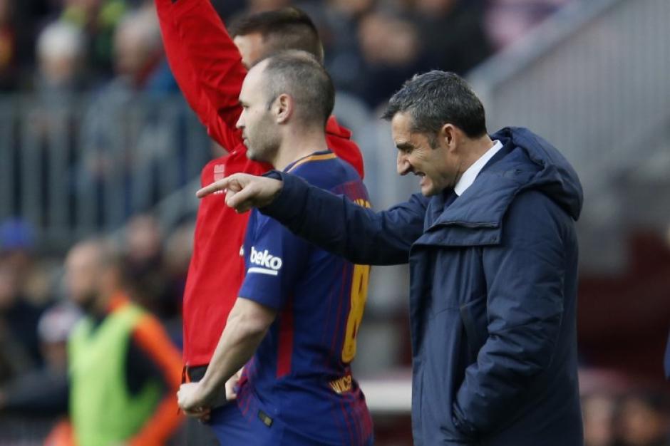 El técnico del Barcelona, Ernesto Valverde, explicó que no tienen prisa por ganar La Liga. (Foto: AFP)