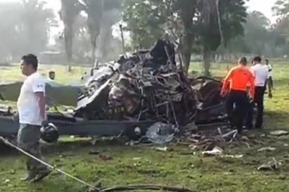 La nave se desplomó durante la mañana de este miércoles. (Foto: Conred)&nbsp;