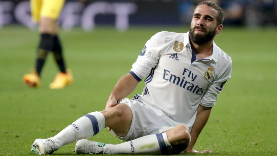 lesión de Dani Carvajal en la final de Champions. (Foto: AFP)