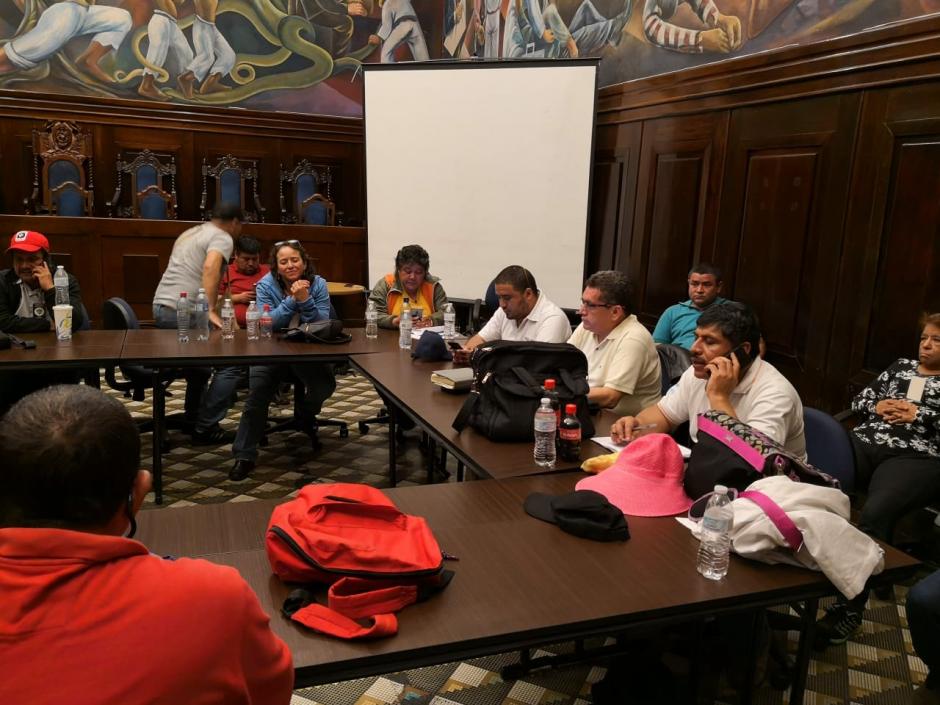 Los sindicalistas exigen un aumento al presupuesto del Ministerio de Educación. (Foto: José Miguel Castañeda/Soy502)