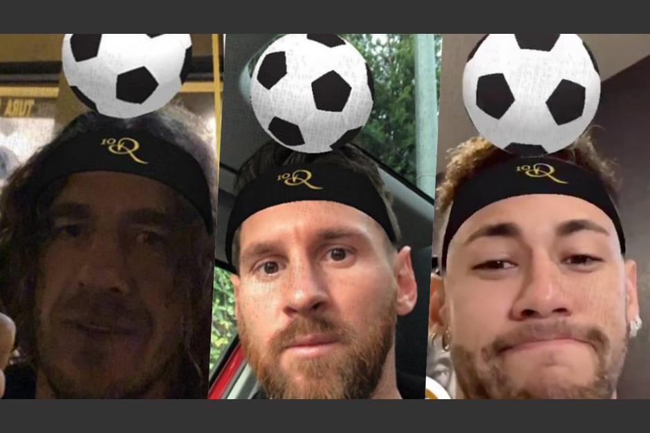 Messi, Neymar, Puyol o Dani Alves se convierten en Ronaldinho por medio de un filtro de Instagram. (Foto: Instagram)