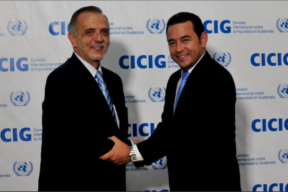 El presidente Jimmy Morales dijo que insistirá en "maquinaria legal" en el tema de CICIG. (Foto: Archivo/Soy502)&nbsp;