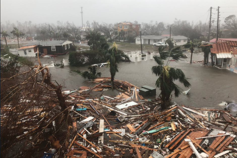 El poderoso ojo del huracán Michael tocó tierra firme en Florida, Estados Unidos, este miércoles. (Foto: Twitter/@Storm_Malaga)