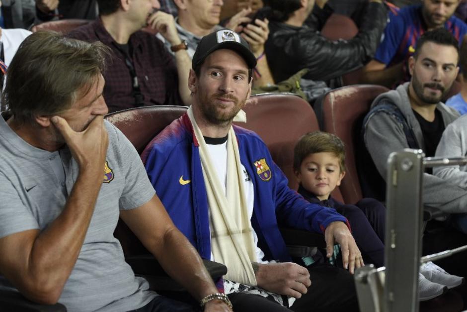 Lionel Messi verá el partido desde las gradas del Camp Nou debido a una lesión. (Foto: AFP)&nbsp;