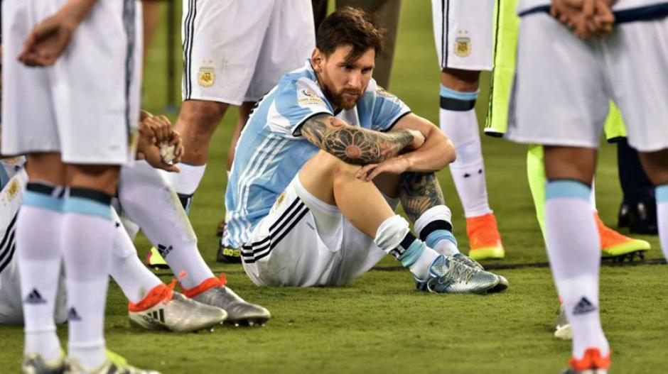 El argentino Lionel Messi después de perder la final de la Copa América. (Foto: AFP)