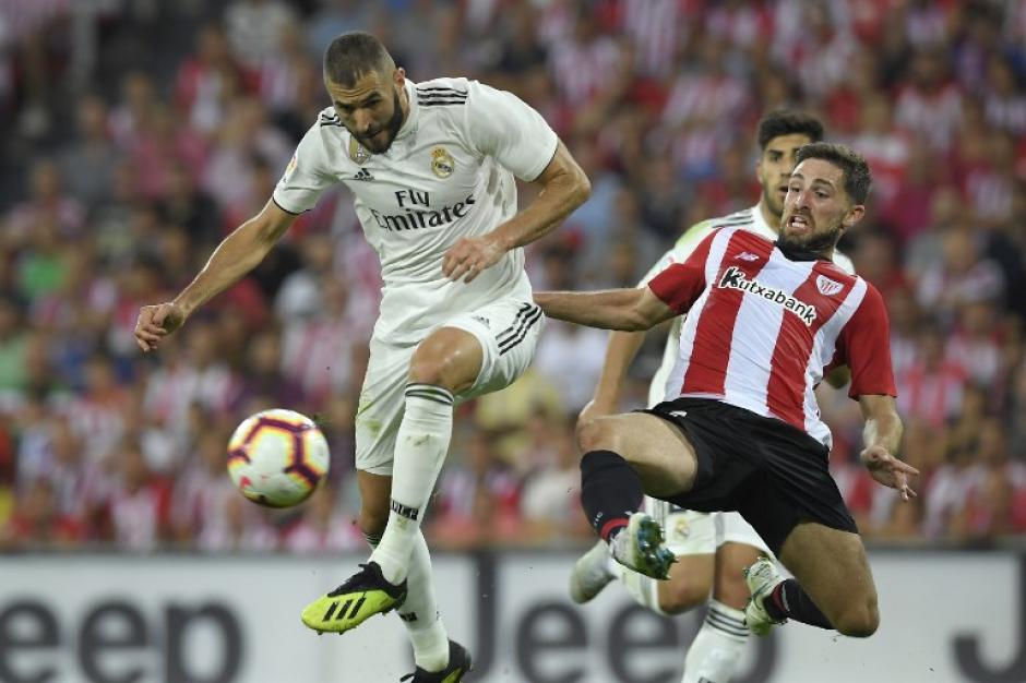 Karim Benzema no pudo marcar y el Real Madrid empató en San Mamés. (Foto: AFP)