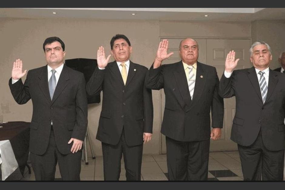 Gerardo Paiz (primero a la izquierda)&nbsp; fue parte del Comité Ejecutivo de Brayan Jiménez. (Foto: Archivo/Nuestro Diario)