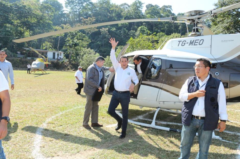 En 2018 el mandatario utilizó un helicóptero propiedad de Mario Estrada. (Foto: Mingob)&nbsp;