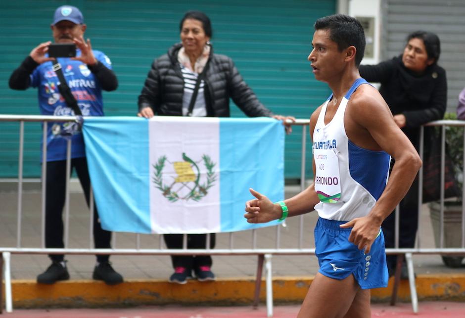 Erick Barrondo durante su actuación en los 50 kilómetros marcha de Lima 2019. (Foto: COG)