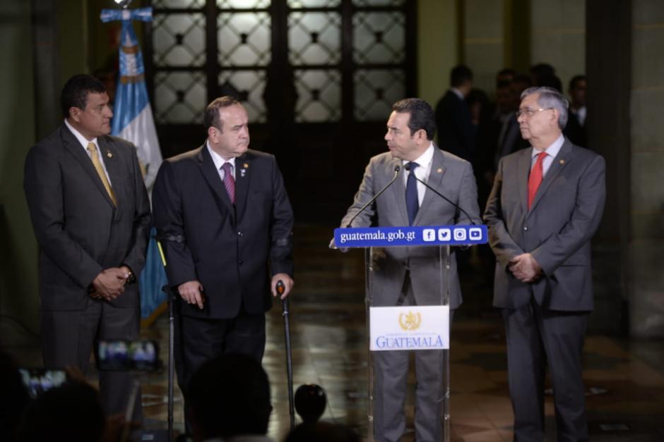 El presidente Jimmy Morales entregará un boceto sobre el salario mínimo a Alejandro Giammattei. (Foto: Archivo/Soy502)