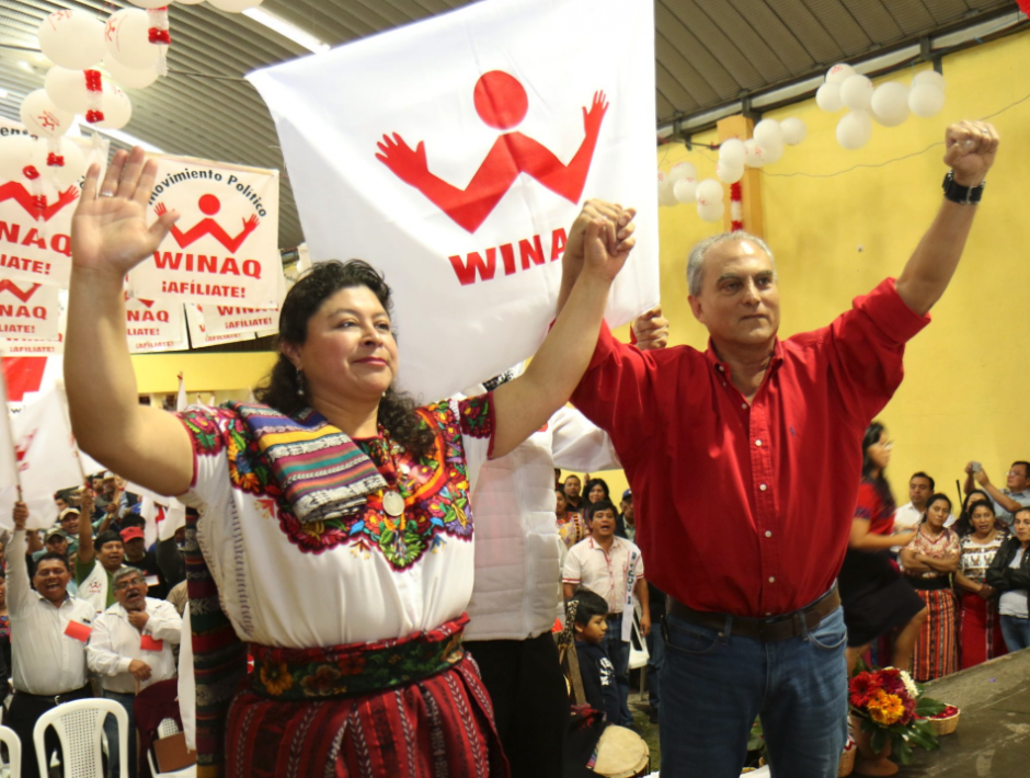 Manuel Villacorta y Liliana Isabel Hernández Estrada será el binomio que competirá por la presidencia por el partido Winaq. (Foto: Movimiento Winaq)