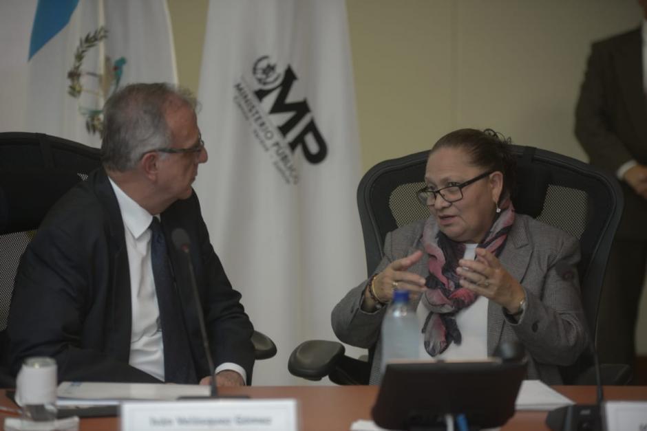 Iván Velásquez durante un encuentro con la fiscal general María Consuelo Porras. (Foto: archivo/Soy502)