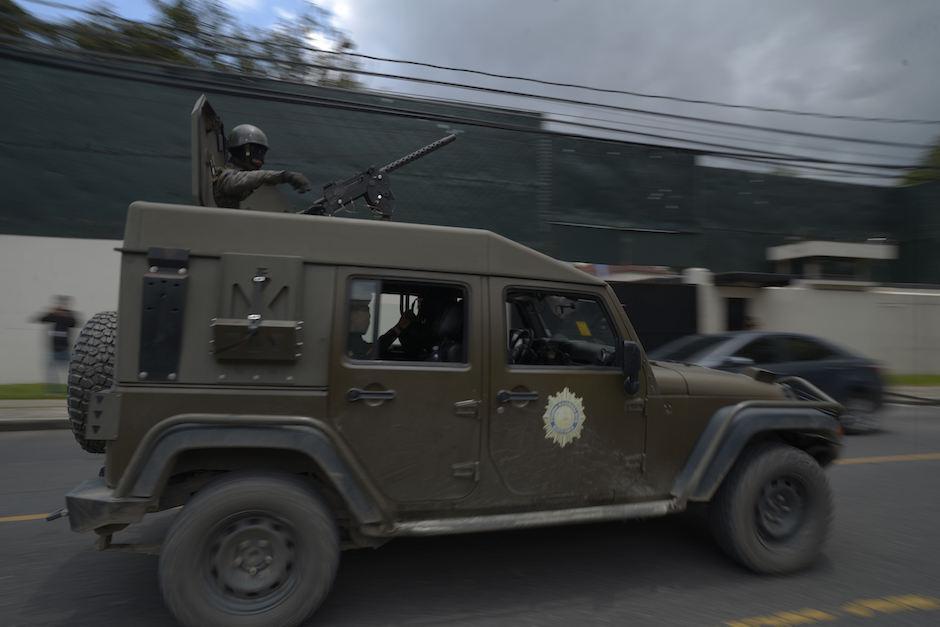Los jeeps efectuaron patrullajes en la ciudad capital el mismo día que el presidente Jimmy Morales anunció que no pedirá la prórroga de la CICIG. (Foto: Archivo/Soy502)