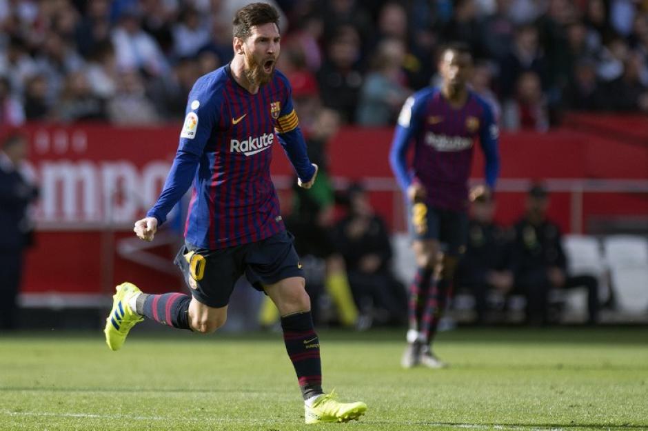 Lionel Messi rescató al Barcelona de la debacle ante el Sevilla. (Foto: AFP)
