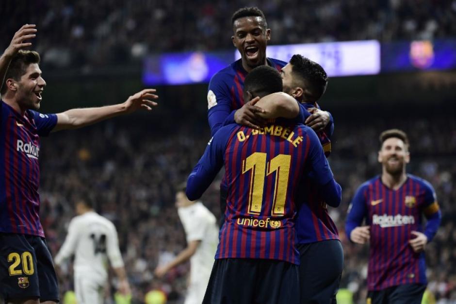La alegría del Barcelona contrastó con la amargura del Real Madrid. (Foto: AFP)