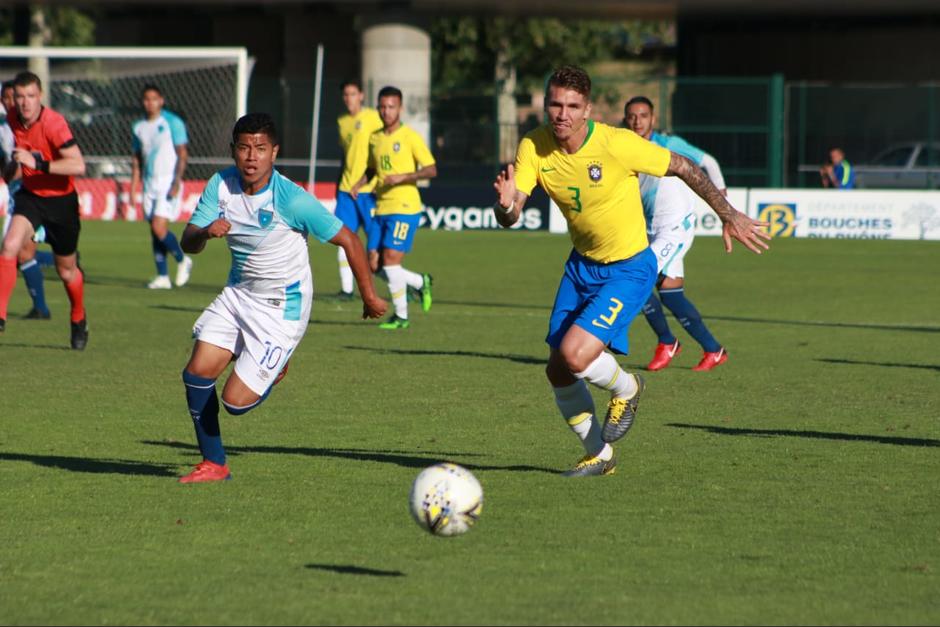 Guatemala debutó en Toulon ante Brasil. (Foto: Fedefut)
