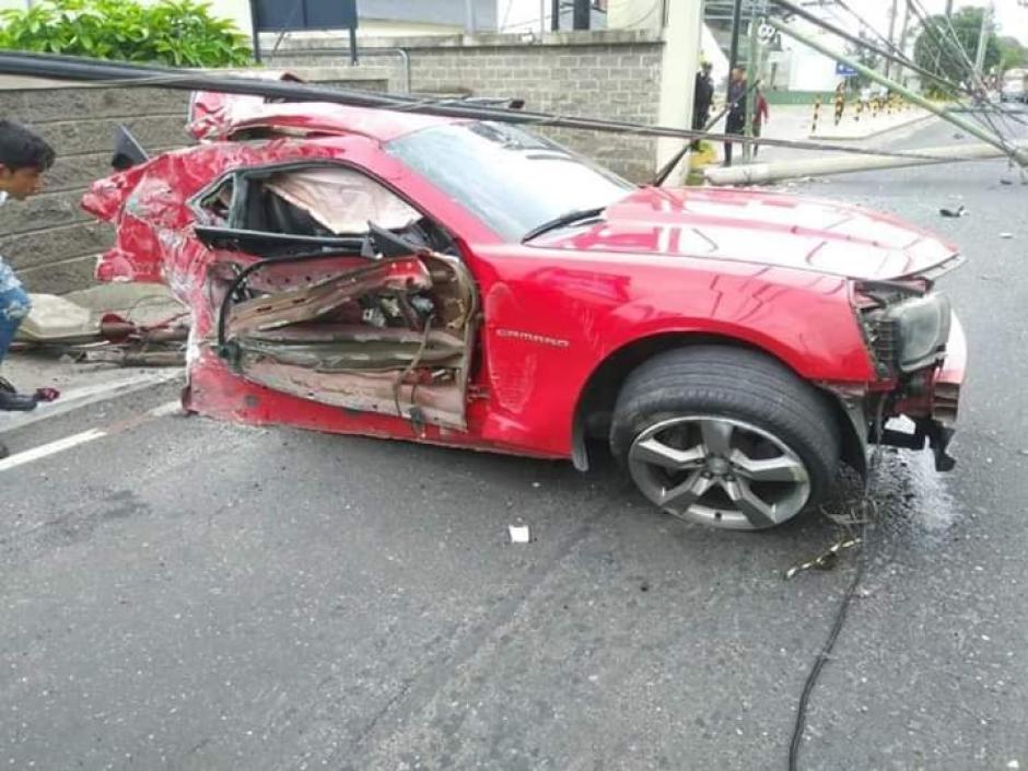 Así quedó el Bulevar Los Próceres tras el accidente del Camaro