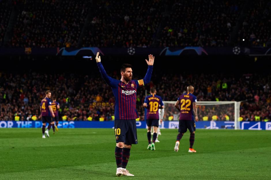 Lionel Messi hizo un pedido muy claro a la afición de Camp Nou, en el festejo de su primer gol frente al Liverpool. (Foto: AFP)