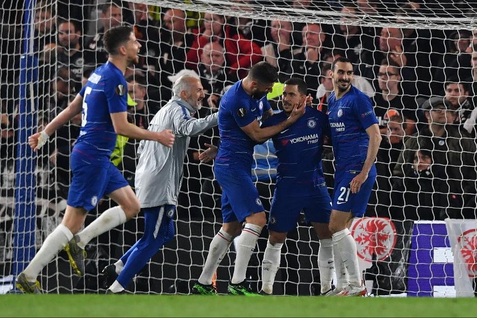 Eden Hazard marcó el penal que le dio el pase al Chelsea a la final de la Europa League. (Foto: AFP)