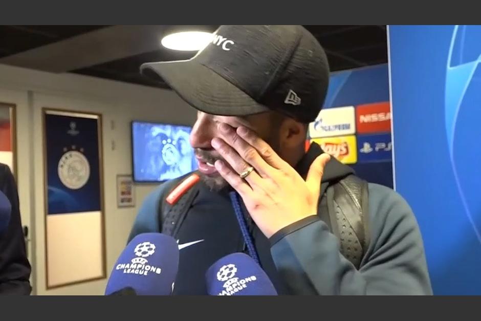 El brasileño Lucas Moura no pudo contener las lágrimas al observar su tercer gol. (Foto: Captura de video)