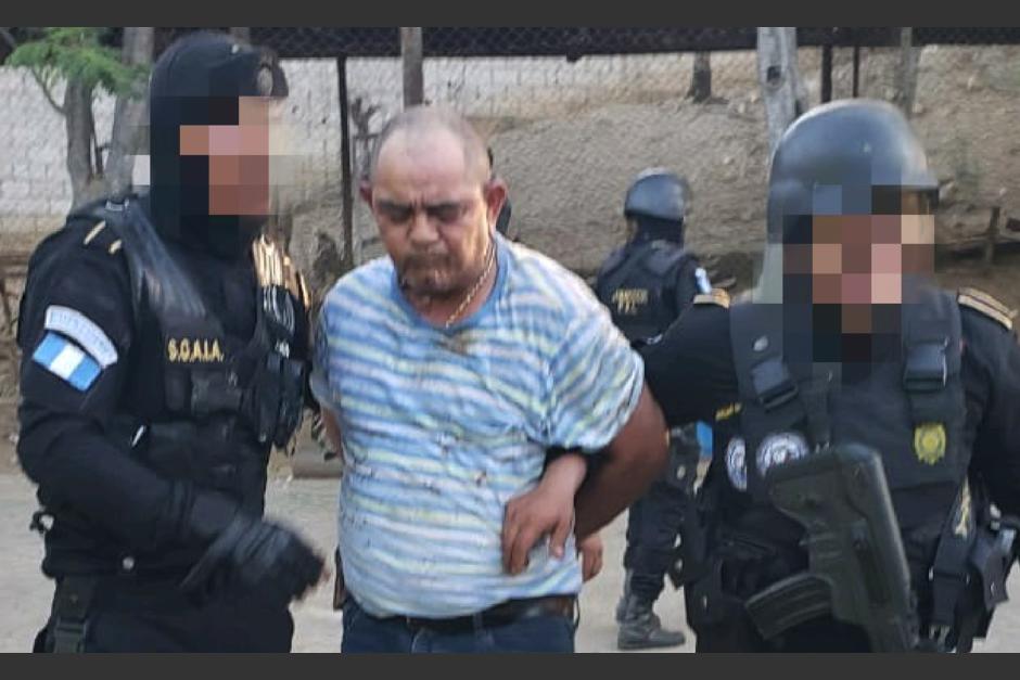 Haroldo Lorenzana Cordón "Chuchi" fue llevado a Torre de Tribunales luego de su captura en Huité, Zacapa. (Foto: PNC)