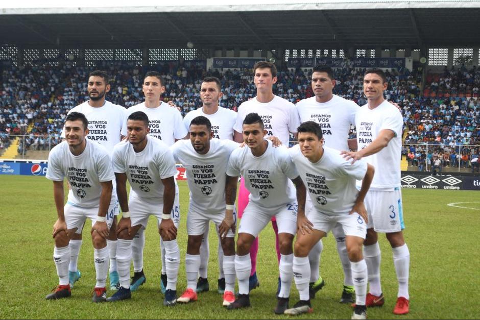 Jugadores de la Selección envían mensaje solidario a Marco Pappa. (Foto: Rudy Martínez/Soy502)