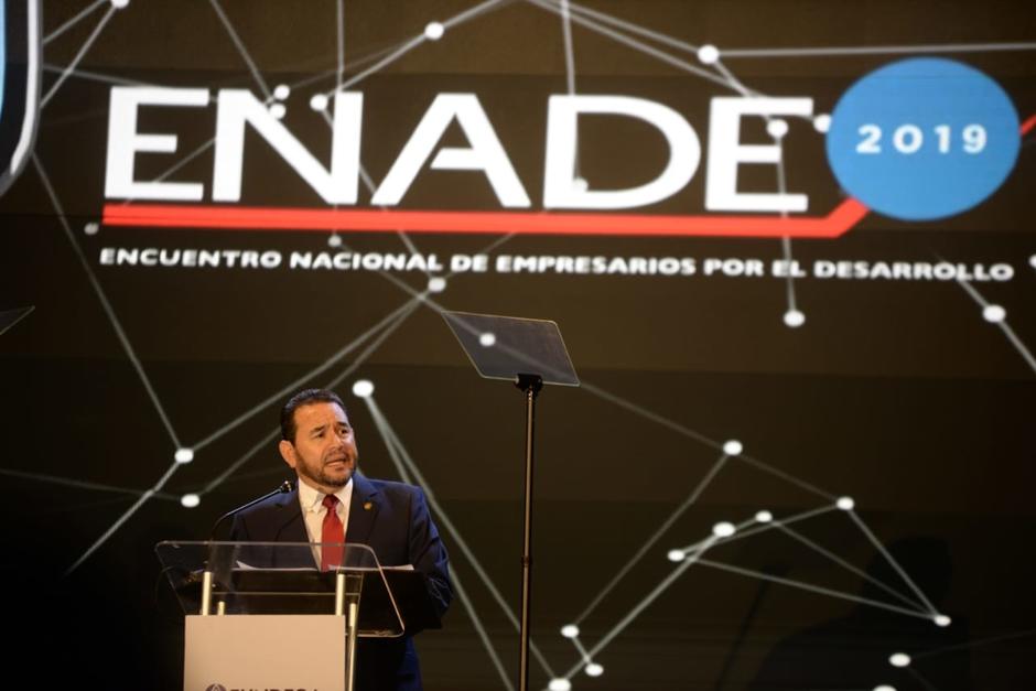 Morales fue el encargado de inaugurar el Enade 2019. (Foto: Wilder López/Soy502)