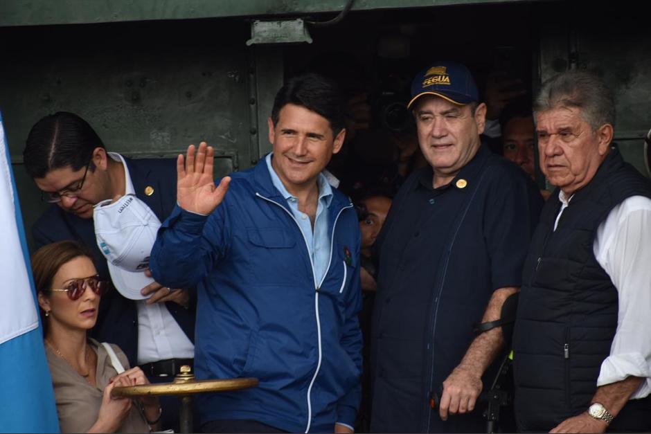 El presidente electo Alejandro Giammattei participó, junto al alcalde Ricardo Quiñónez, en la inauguración del proyecto "Tren Urbano". (Foto: Fredy Hernández/Soy502)