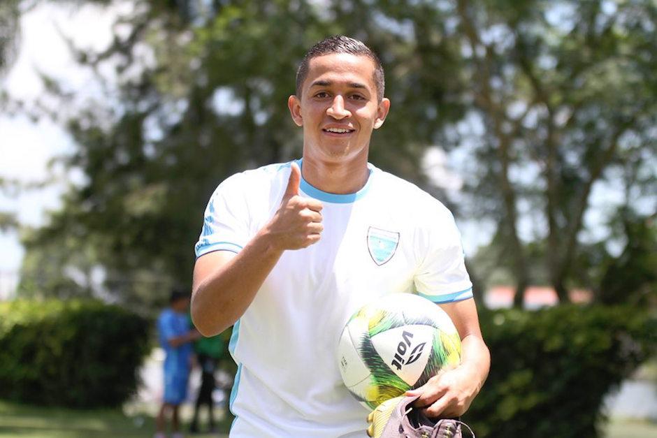 Marvin Ceballos, futbolista guatemalteco que milita en Leones Negros de Guadalajara, México se unió a la Selección. (Foto: Luis Barrios/Soy502)