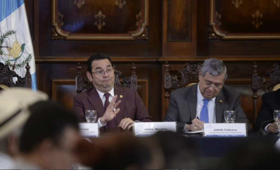El presidente Jimmy Morales participó en la última reunión de este año del Conadur. (Foto: Wilder López/Soy502)