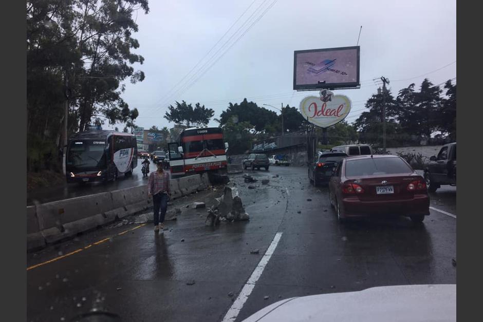 El bus se accidentó en la cuesta de Villa Lobos. (Foto: Dalia Santos/PMT)&nbsp;