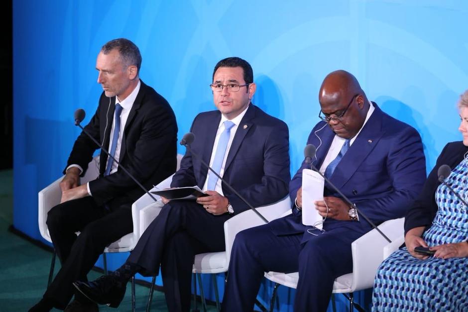 El presidente Jimmy Morales participó en la Cumbre de Acción Climática para impulsar la ambición y acelerar la acción para cumplir con los objetivos del Acuerdo de París. (Foto: AGN)