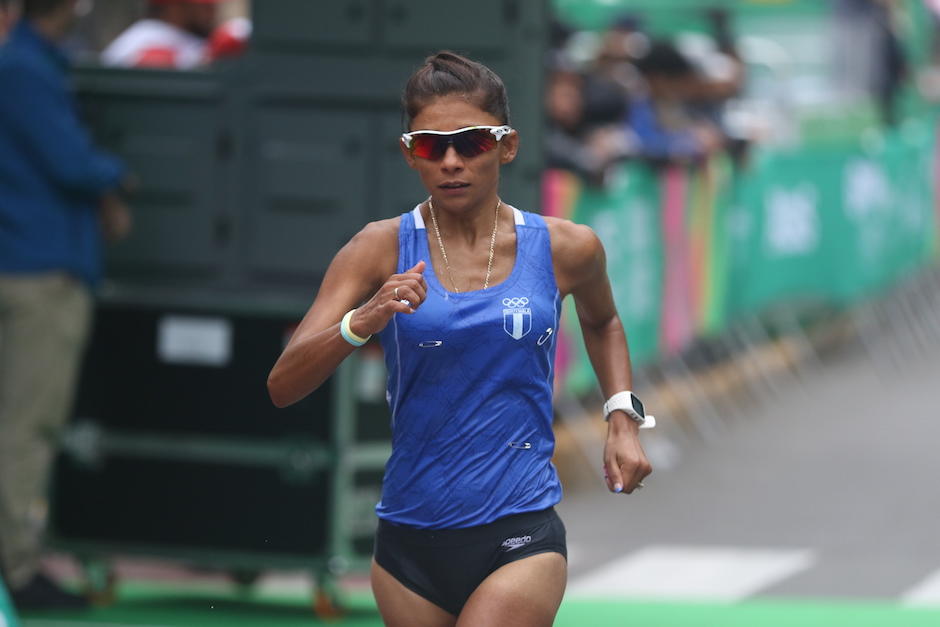 Mirna Ortiz durante su última participación en los 50km marcha de Lima 2019. (Foto: COG)