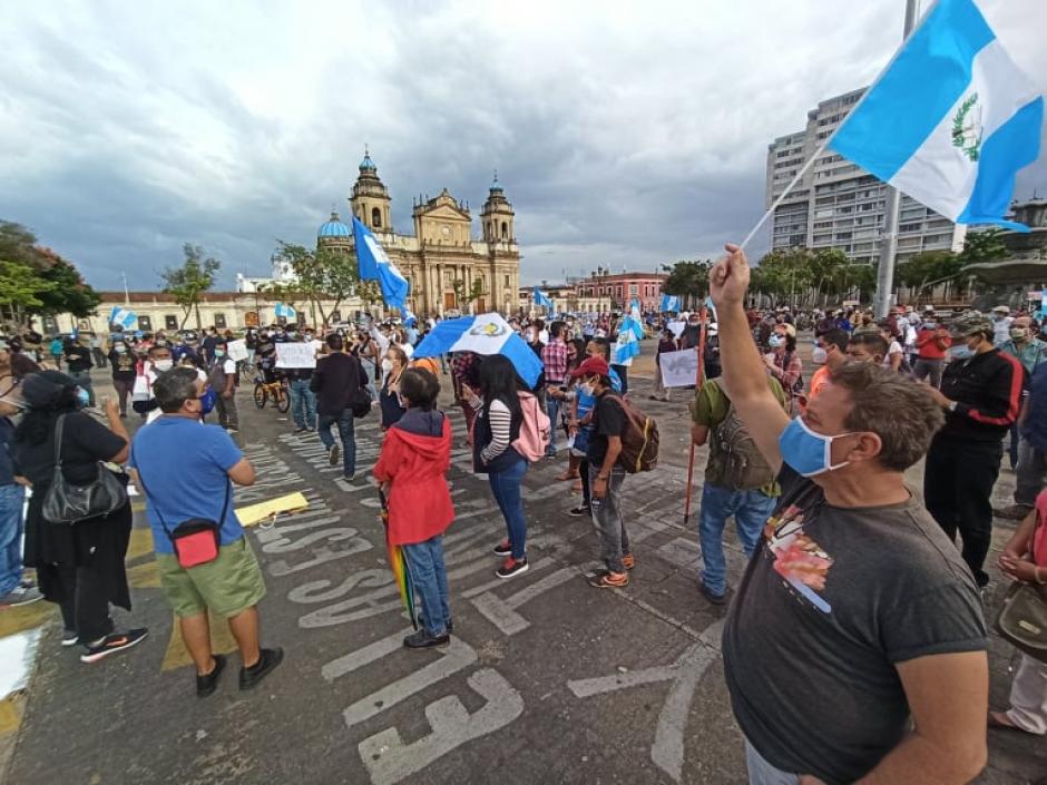 La manifestación se efectuó pese a las restricciones por el riesgo de contagios de Covid-19. (Foto: Wilder López/Soy502)