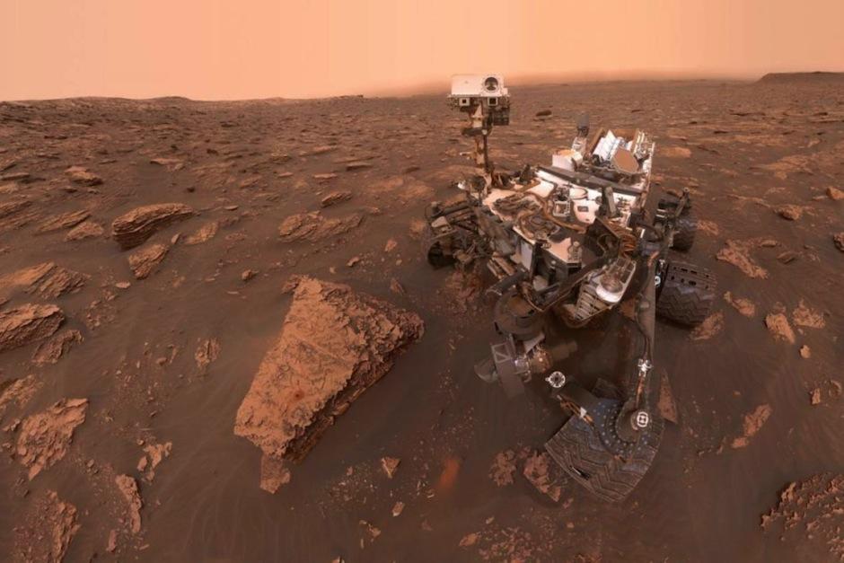 La NASA publicó la imagen de una avalancha en Marte. (Foto: AFP)