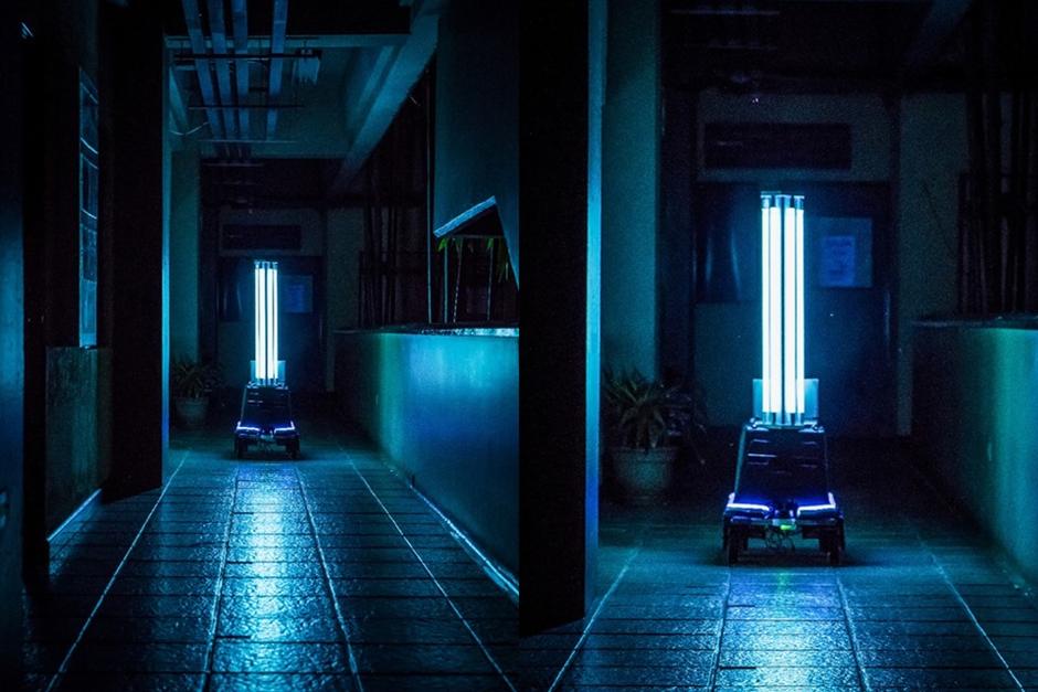 "Blue Midnight" es el nombre del robot guatemalteco que elimina el Covid-19. (Fotos: Fernanda Alvarado)