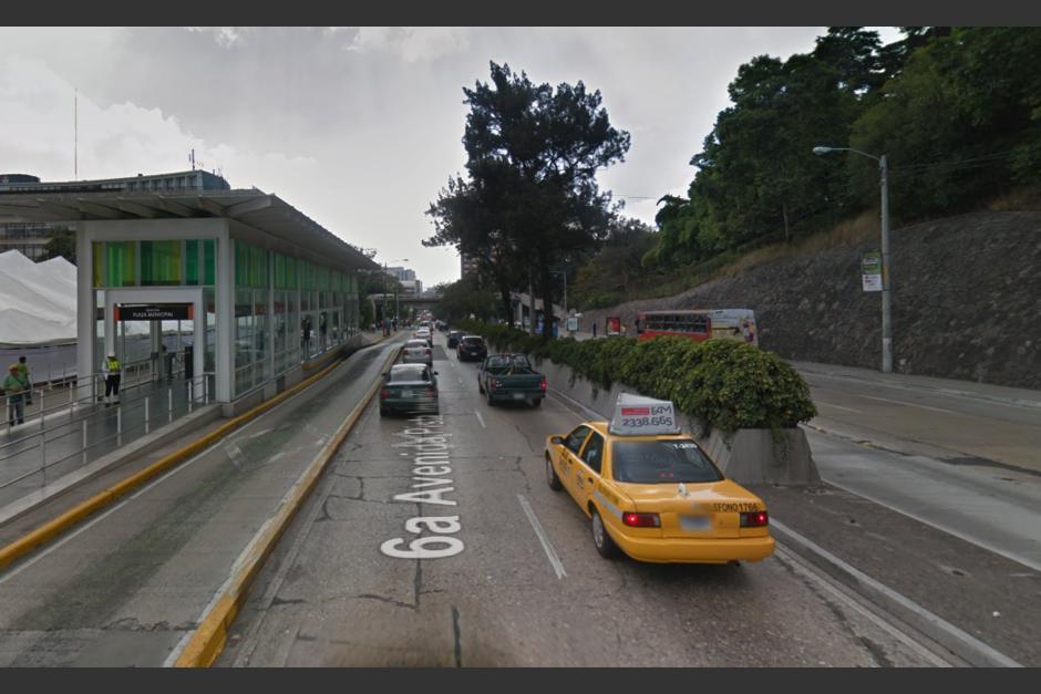 El incidente ocurrió a pocas cuadras de la Municipalidad de Guatemala. (Foto: Google Maps)