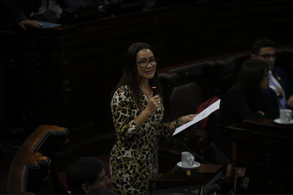 Morataya es respaldada por la mayoría de diputados de su bancada. (Foto: Wilder López/Soy502)