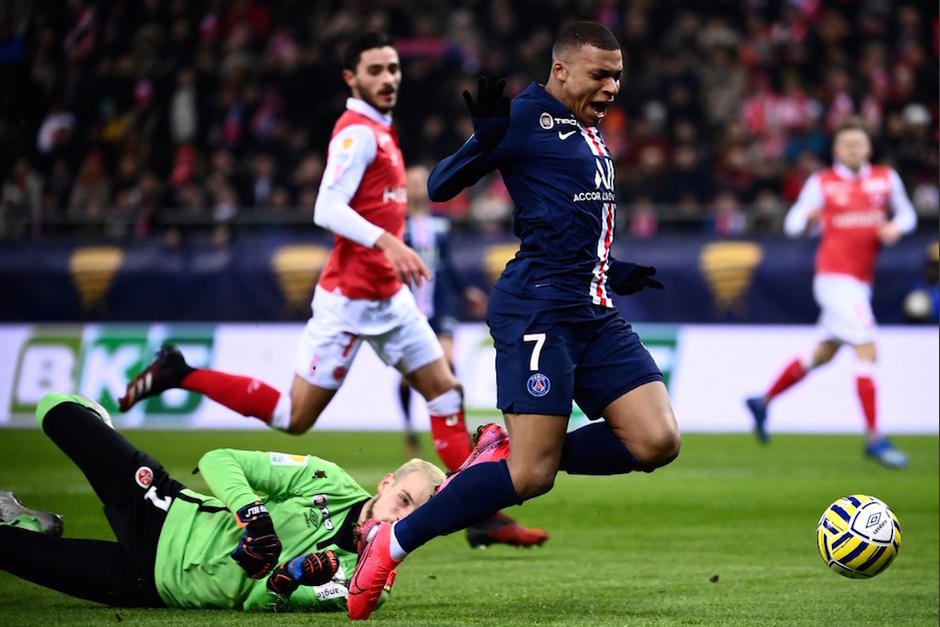 Kylian Mbappé estuvo cerca de marca en el juego ante el Reims, pero se fue en blanco. (Foto: AFP)